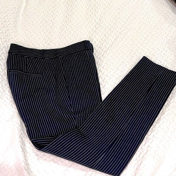 Banana Republic, Sloan pants, dark navy color with pin stripe, ankle length, - Picture 2 of 5